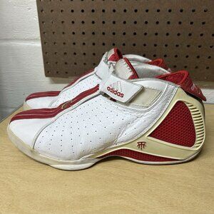 Adidas Shoes Mens T-Mac 4 Sneaker Basketball Size 11.5 White/Red Rare Vintage